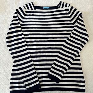 J.McLaughlin Stripe Sweater with a Square Neck